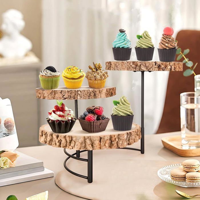 Gâteau D'anniversaire En Bois HERSITY – Jouet à Couper Avec Plateau, Bougies Et Chiffres – Jeu De Rôle Pour Enfants 3-5 Ans