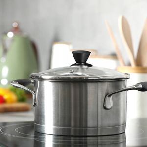 Lot de 4 couvercles pour casseroles, en verre avec rebord dégradé en