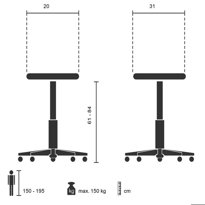 Sièges assis-debout: tabouret ergonomique I Sièges assis-debout: tabouret ergonomique I
