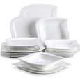 Service complet - Service de table en porcelaine - 18 pièces - Malacasa Série ELVIRA-0