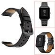 Bracelet de montre en cuir perforé bracelet pour Huami Amazfit bip jeunesse Watch-0