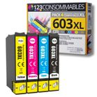 Cartouches d'encre 603XL - 123CONSOMMABLES - Pack de 4 - Compatible Epson XP-2100 XP-2155 XP-31