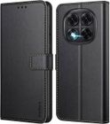 Coque Pour Redmi Note 14 Pro 5G et Etui Cuir à Clapet avec Fermeture Magnétique Multifonction Noir - New&Teck