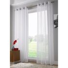 TEMPSA Panneaux voilages - Noname - Lot de 2 - Blanc et beige - 140 x 240 cm - Œillets métal