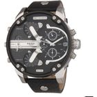 DIESEL Montre bracelet Homme - Chronographe - Quartz - Analogique - Cuir - Noir