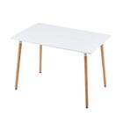 H.J WEDOO HJ STORE Table à Manger Rectangulaire en Bois Salle à Manger Scandinave Simple Table en bois à quatre pieds 110*70*73cm -Blanc