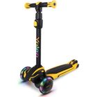 YOLEO Trottinette Pliable 3 Roues pour Enfant, Trottinette Pliable Ajustable sur 4 Niveaux, Cadeau Noël Anniversaire, Jaune