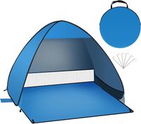 Tente de Plage Pop Up, Tente d’Extérieur,  Anti-UV 50+, Contre Le Vent, Tente Extralégère Portable, Bleu E0UEG0044