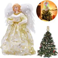 christmas tree topper, ange en forme de sapin de noël,topper sapin noël ange, Décoration Noël Rustique pour Intérieur Et Bureau