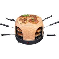 Four à pizza Gastronoma avec dôme en terre cuite pour 8 personnes - 1150 watts
