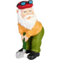 BRUBAKER Nain de Jardin Golfeur - Grand-Père Golf avec Crosse de Golf et Lunettes - 23 cm Figurine de Jardin