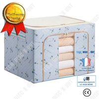 TD® Cadre en acier boîte de rangement Oxford tissu finition boîte couette boîte de rangement pliante armoire tissu