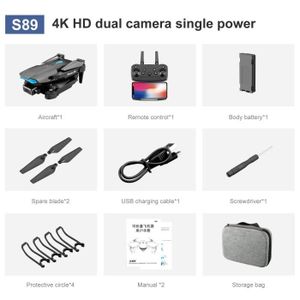DRONE Caméra double 4K 1B - Mini Drone professionnel S89