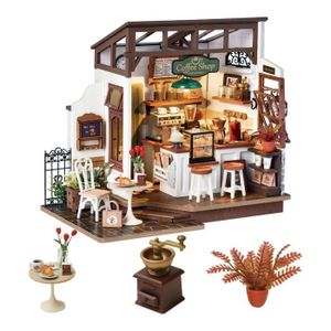 UNIVERS MINIATURE ROBOTIME – Kit de maison Miniature NO.17, Kits de maison de café à construire, artisanat en bois pour adultes, Mini Kits de modèles 