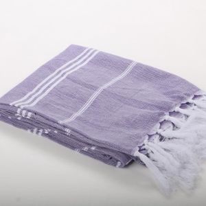 KZY Serviette de hammam Turque Bleu et Violet Lot de 2 180 x 90 x 1 cm