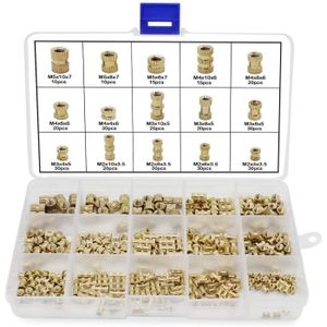 M1.4 M1.6 M2 M3 M4 M5 M6 M8 Laiton Massif Ronde Filetés molette Insert Embedded écrou