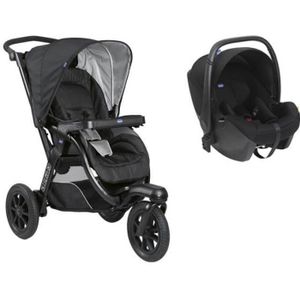 POUSSETTE  CHICCO - Poussette Duo Activ3 Jet Black + Siège -a