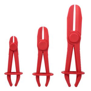 Ensemble D'outils de Serrage de Tuyau Flexible en Plastique 3 Pièces Kit de Pinces de Serrage de Ligne D'eau de Carburant de Frein pour L'entretien du Véhicule bleu 
