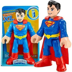 FIGURINE - PERSONNAGE Jouet - FISHER PRICE - Imaginext DC Superman XL 26 cm - Figurine articulée avec cape et costume bleu et rouge