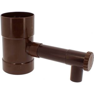 COLLECTEUR EAU - CUVE  Récupérateur d'eau de pluie marron pour gouttière 100 mm
