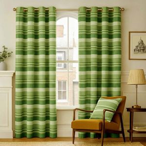 Rideau Extérieur Rayé Vert/blanc 290x290 Cm - Store Ombrage Terrasse, Polyester