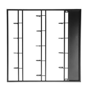 IIKA Porte-Verres à Suspendu 4 Rails Porte Tasses Suspendu en Metal pour Verre à Vin Tasse a Cafe pour 8-12 Verres IIKA Porte-Verres à Suspendu 4 Rails Porte Tasses Suspendu en Metal pour Verre à Vin Tasse a Cafe pour 8-12 Verres