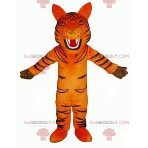 DÉGUISEMENT - PANOPLIE Mascotte de tigre orange et noir rugissant - Costu