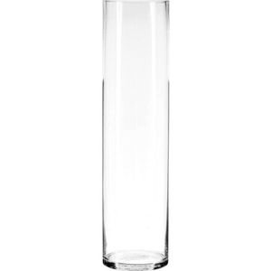 Transparent /Ø19cm Vase cylindrique//Vase Transparent 50cm Cylindre//Rond INNA Glas Vase /à Poser au Sol en Verre Sansa