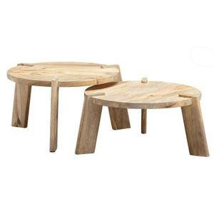 TABLE BASSE Table basse en bois massif de mangue - WOHNLING - 
