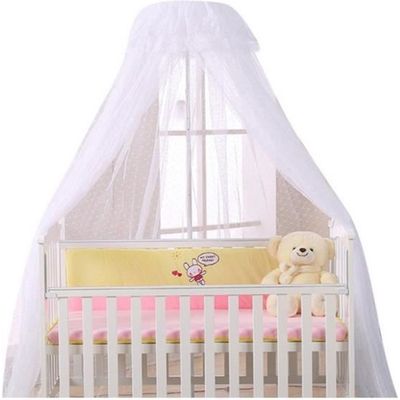 BearTop Baldaquin Chambre Bébé Gris – 100% Coton, Anneau Stable, Sans Percer