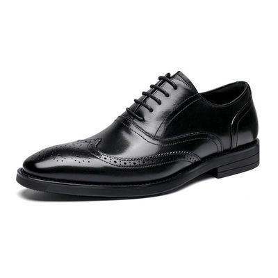 Chaussures habillées à lacets Oxford Wingtip Brogue en cuir blanc et