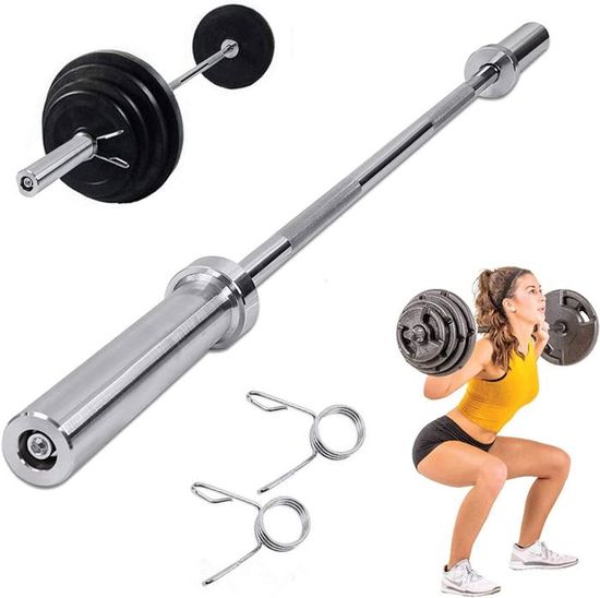 Barre De Connexion Pour Haltères - 40 Cm - Noir Et Rouge - Pour Musculation à Domicile