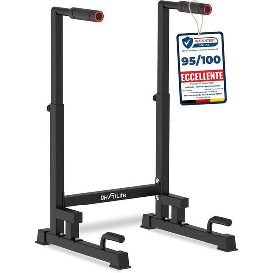 Station De Dips CCLIFE – Barres Parallèles Stables, Charge Max 110 Kg, Tube 38 Mm, épaisseur 1,8 Mm, Pour Pompes, V-sit, Planche, Home Gym