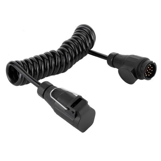Câble Adaptateur Remorque 13 Broches - Extension 1,6 M, étanche - Pour Voiture, Camping-car, Bateau