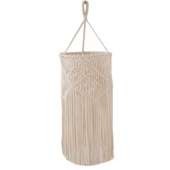 Cabilock Rotin Pendentif Abat- Jour en Osier Lustre Abat- Jour Tissé