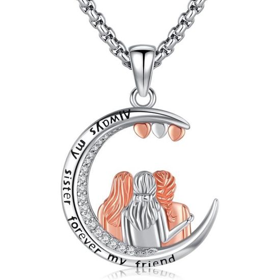 Collier Pendentif Carrousel Pour Sœur – Argent Sterling 925 Avec Zirconium, Cadeau De Noël