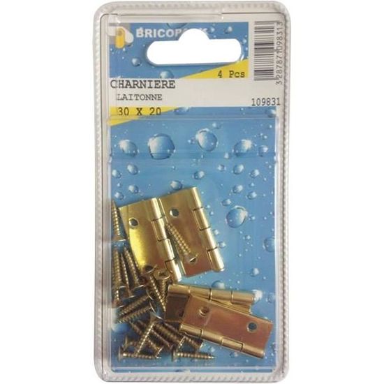 Charniere Laiton 30x20mm Lot De 4 Achat Vente Charniere Paumelle Charniere Laiton 30x20mm Lot D Cdiscount