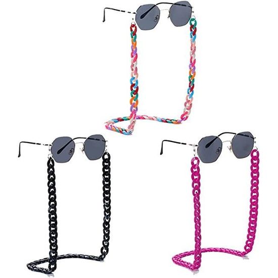 CHAINE LUNETTES,7--Chaîne De Lunettes En Nylon Acrylique, Corde Coupe