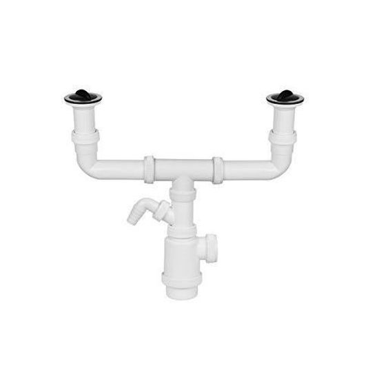 Mirtak Siphon Double évier avec prise et valves BO41334 Cdiscount