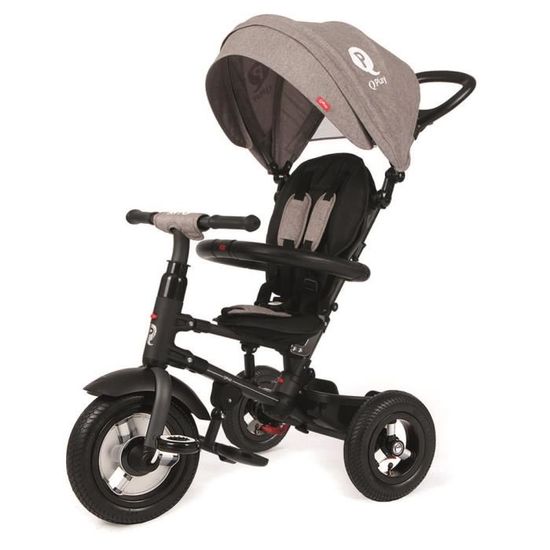 QPLAY Tricycle évolutif pliant Rito avec roues pneumatiques gris