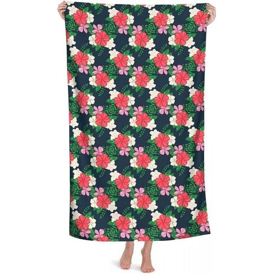Serviette De Plage Surdimensionnée 150x70cm Motif Dauphins | Microfibre Ultra Absorbante Séchage Rapide - 12