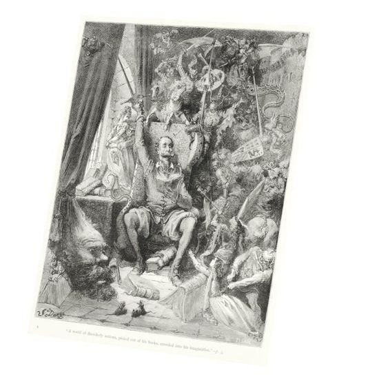 Tableau Impression 'Don Quichotte Parle Avec Les Galériens' Doré Gustave - Neuf Italie