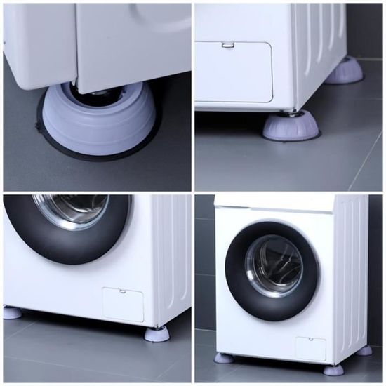 Pieds Anti-vibration Pour Machine à Laver - Lot De 4, Hauteur Réglable, Antidérapants, Pour Lave-linge, Sèche-linge, Frigo, Meubles
