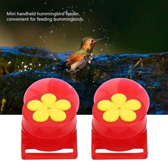 Transparente Main Portable Colibri Mangeoire Accessoires Mini Plastique Rouge 