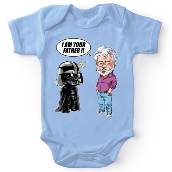 Body Bebe Bleu Star Wars Parodique Dark Vador Et George Lucas I Am Your Father Un Pere Pas Si Inconnu Que Ca Version Orig Noir Noir Cdiscount Pret A Porter