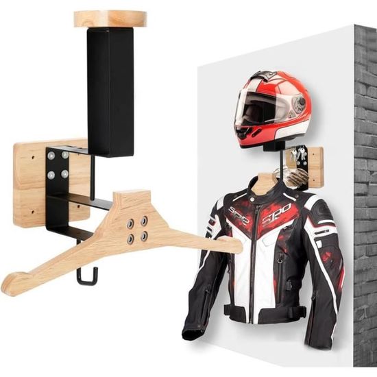 Support Mural Pour Casque De Moto - Rotatable 180° - Fixation Solide Pour Casque Et Veste