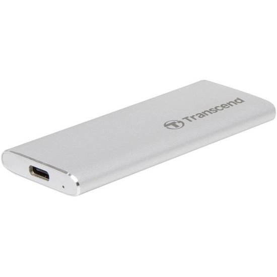 Disque SSD externe TRANSCEND ESD240C 240 Go M.2 USB 3.1 Gen 2 USB C Argent