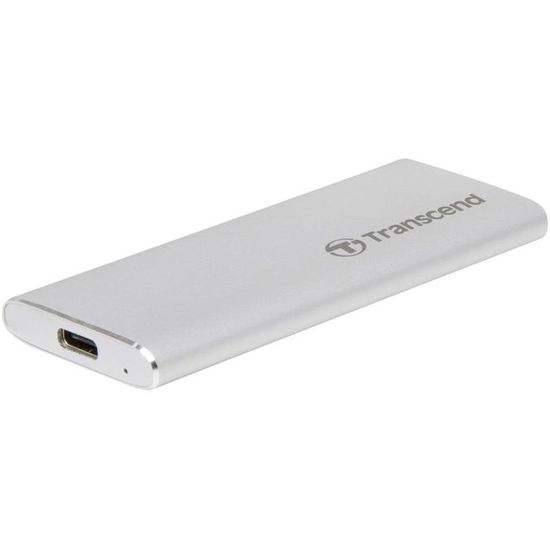 Disque SSD externe TRANSCEND ESD240C - 240 Go - M.2 - USB 3.1 Gen 2 (USB-C) - Argent