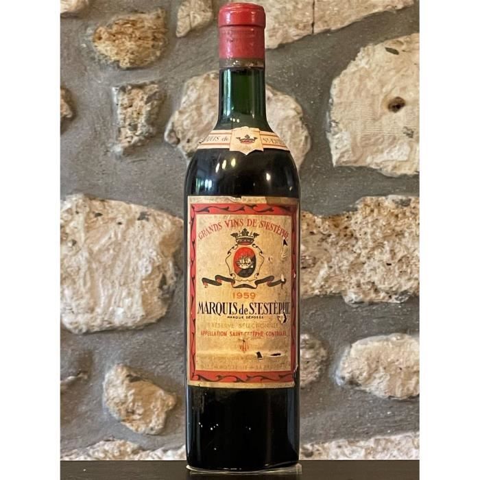 Vin rouge, St Estephe, Marquis de St Estephe 1959 Rouge