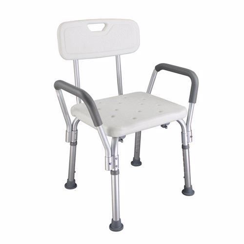 Chaise de douche détachable pour baignoire avec siège ajustable en hauteur et en caoutchouc antidérapant pour salle de bain
